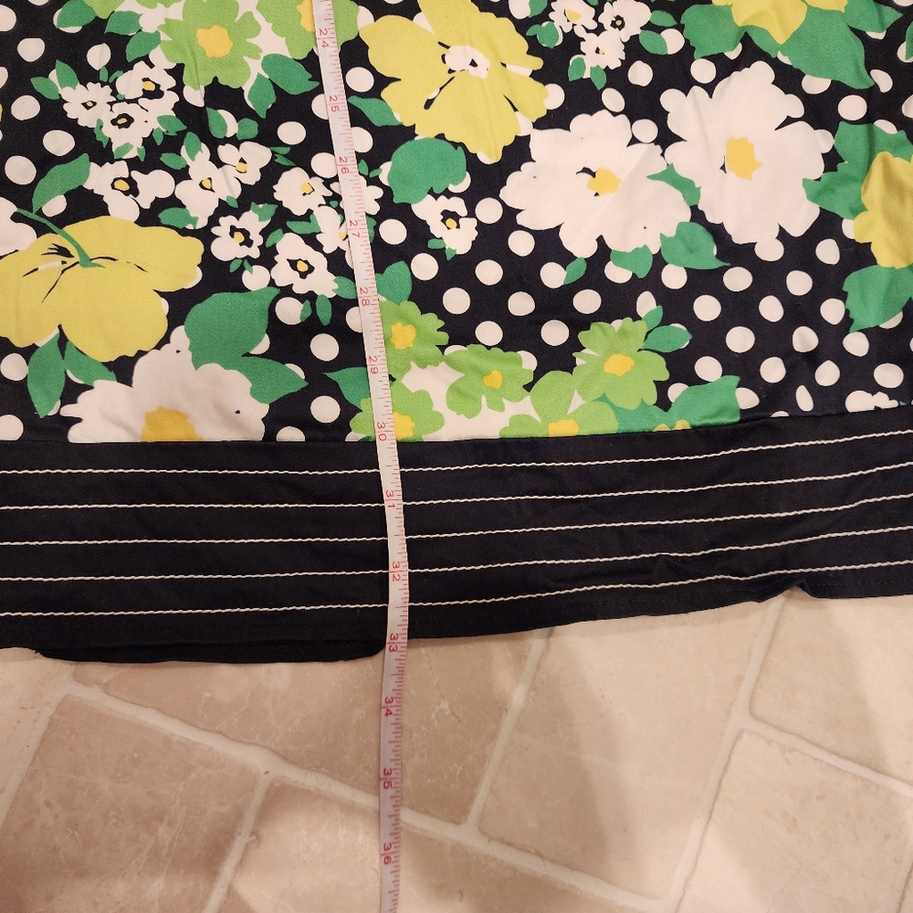 DBy Dress Size 6 Cotton Polkadot Floral Empire Waist - Picture 6 of 10